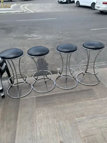 6 banquetas de inox