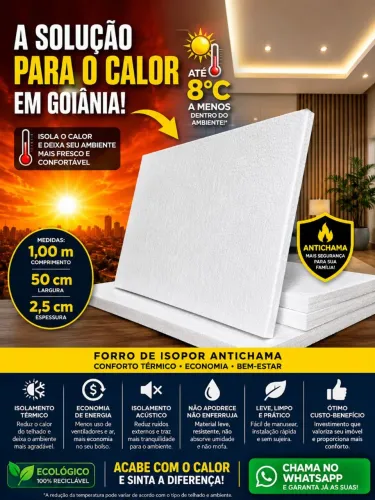 Diminua o calor da sua casa!! Placas de isopor antichama é a solução.