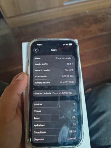 Vendo iPhone 15 muito novo
