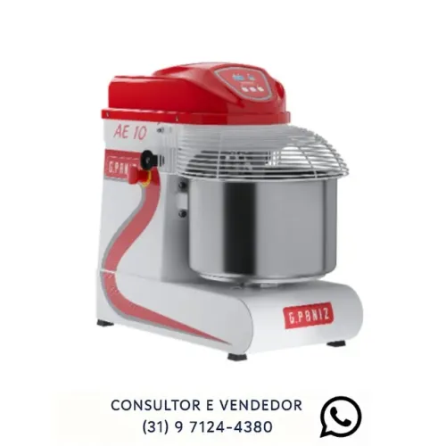 Amassadeira Espiral 10Kg Nova Monofásica G-Paniz
