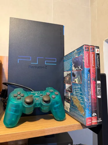 PlayStation 2 Fat td original com 3 jogos originais