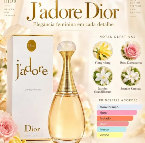 J'adore - Dior - 100ml*<br>Eau de Parfum feminino -