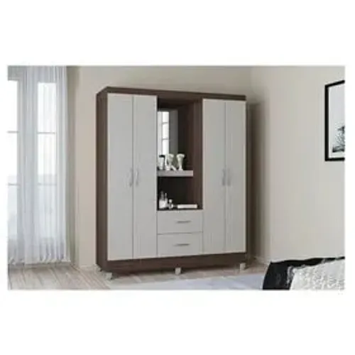 Guarda Roupa 4 Portas 2 Gavetas com Espelho - (Oferta)!!