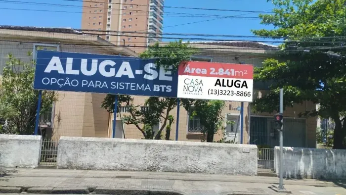 Imóvel para aluguel tem 2841 metros quadrados em Gonzaga - Santos - SP