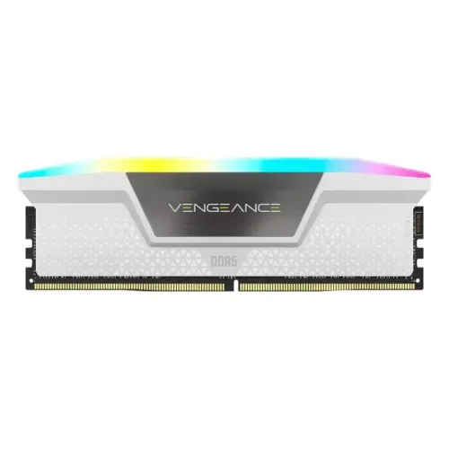 Memória RAM Corsair Vengeance RGB, 16GBx1, 5200MHz, DDR5, CL40, Branco