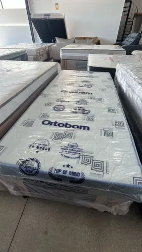 Conjunto Base + colchão Solteiro D33 100% Espuma selada Ortobom à pronta entrega 