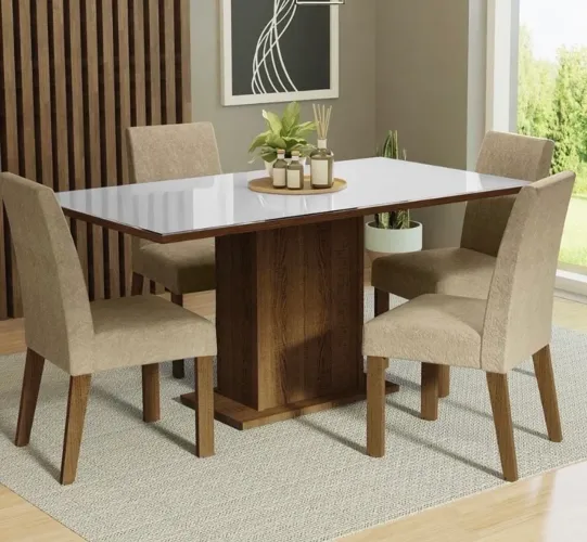 Mesa madesa Avil com 4 cadeiras imperial  nova garantia 1 ano