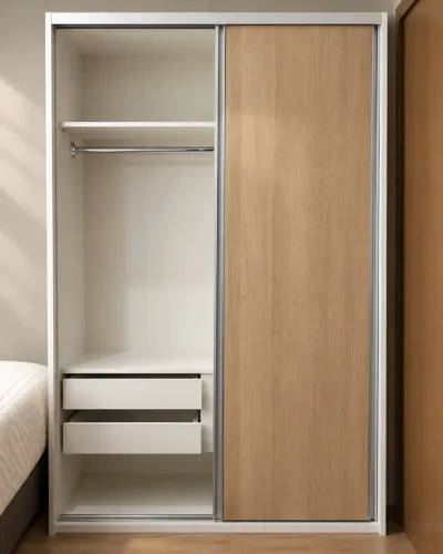 Guarda-roupa 2 portas de correr 140x250cm em MDF