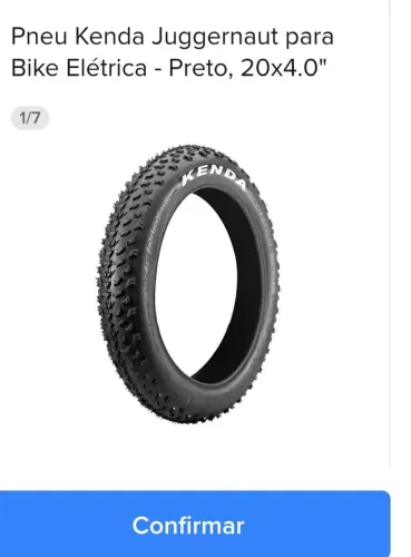 Pneu kenda juggernaut para bike eletrica preto, 20x4.0