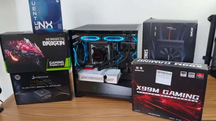 PC GAMER XEON X99 ARGB + 2680V4 + 2X16GB + SSD 512GB + RX 580 8GB<br>