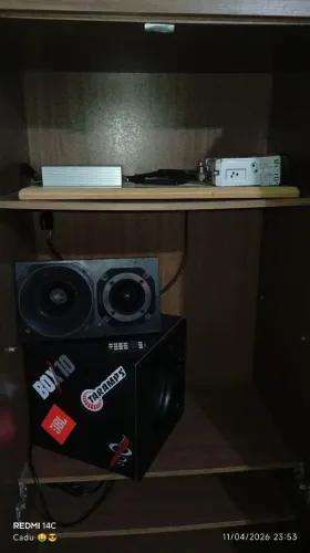 KIT SOM AUTOMOTIVO COMPLETO C/ FONTE 60A - FUNCIONANDO 100%