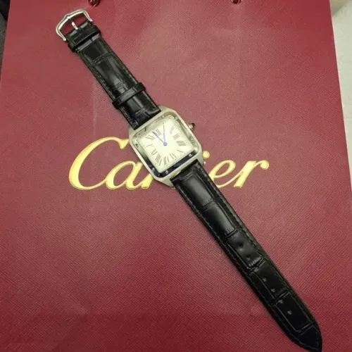 CARTIER PREM AAA+ BATERIA COURO PRETO  NOVO