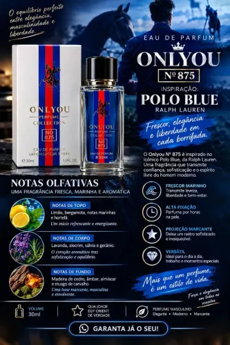 Perfume da Onlyou inspiração Polo Blue