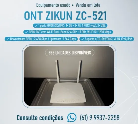 ROTEADOR ZIKUN ZC-521 WiFi 5