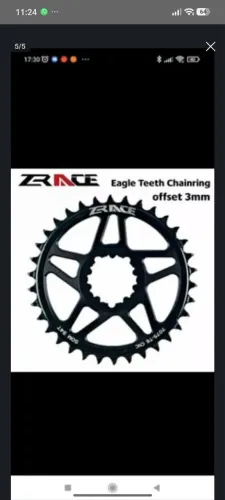 Coroa gxp linha Sram da Zrace 32 34 e 36 dentes zero na caixa 