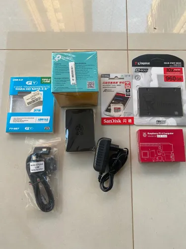 Kit Raspberry Pi 4 8GB RAM + SSD 960GB + Case + MicroSD 64GB Ultra e Dissipador
