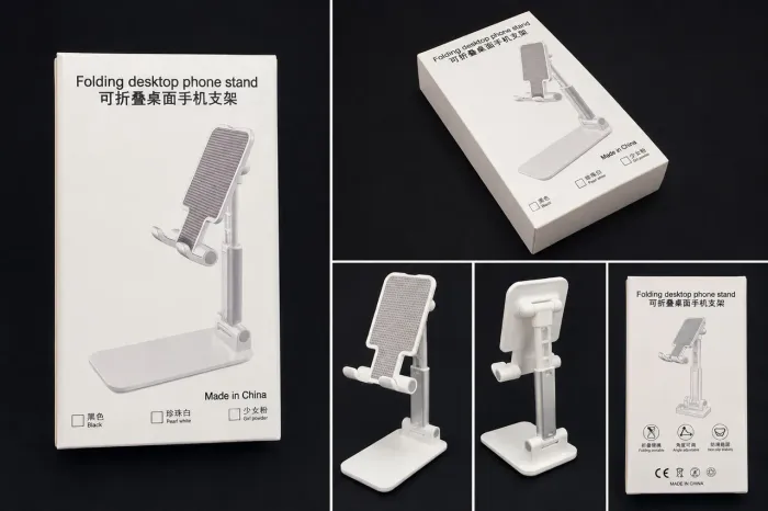 Suporte de Mesa Dobrável Ajustável para Celular e Tablet - Novo
