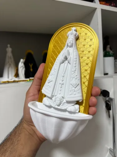 Nossa Senhora Aparecida com Porta Água Benta - 25 cm
