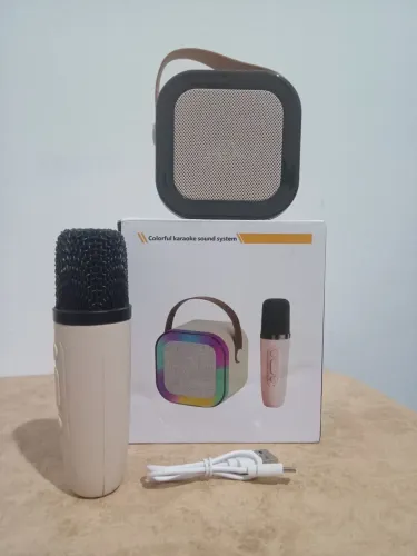Caixa de som k12 sem fio com 1 microfone , mini Bluetooth karaokê