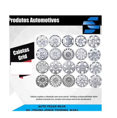Promoção Jogo de calota Aro 13 e 14 sccmq qjmfc