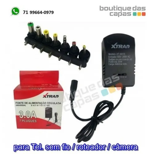 Fonte de alimentação xtrad XT-6015 ATÉ 12V para tel sem fio, roteador