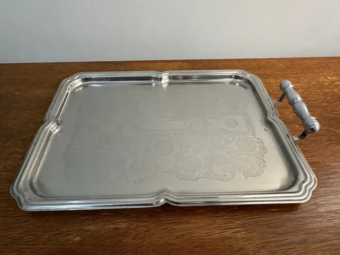 Duas Bandeja Inox com alças