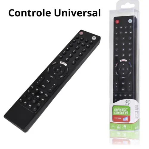 Controle Remoto Universal VC-A2888 Desfrute do Controle Total em Sua TV Smart LCD/LED