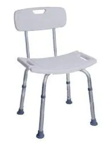 Banco P/ Banho Regulável Idoso Alumínio Com Encosto 100 Kg