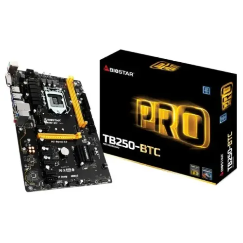 Kit Mineração Tb250-btc+ Com 8 Pci + Cpu G3900 + 4gb Ddr4