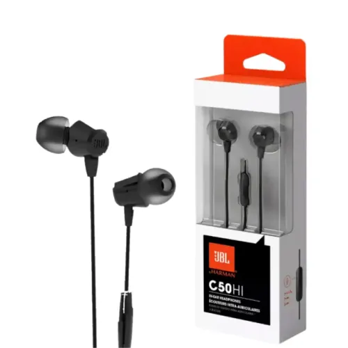 Fone de Ouvido Conexão P2 C50HI Preto - JBL Original  cod: 2780