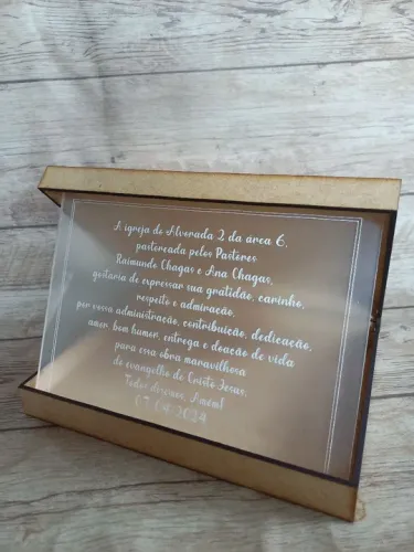 Placa de Homenagem personalizada