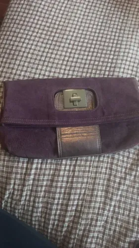 Bolsa de couro clutch 