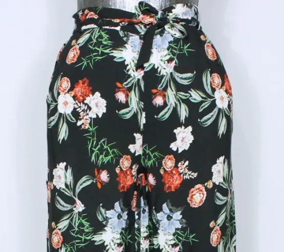 Calça pantalona dark floral Ave Rara - para pessoas altas - Ref. 3782
