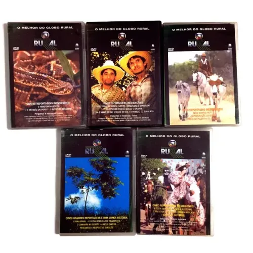 DVDs O Melhor do Globo Rural - 5 DVDs