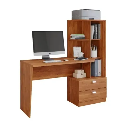 Promoção da Mesa Computador Permóbili Elisa com Gavetas - na cor Cinamomo