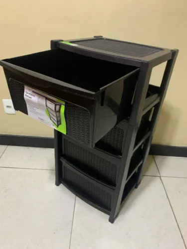 Gaveteiro Rattan Organizador 4 gavetas 