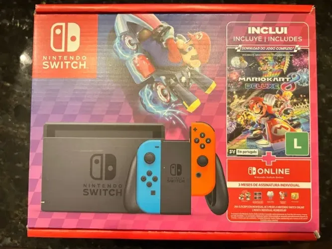 Nintendo Switch V2 Azul e Vermelho 32gb