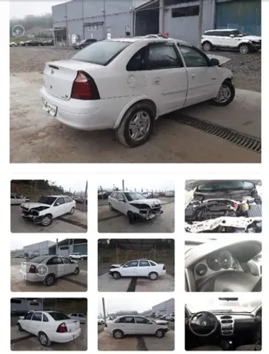 Sucata Para Retirada De Peças Corsa Sedan Premium 2008 Branco Completo