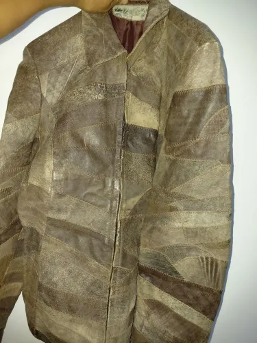 Jaqueta patchwork de couro Célio Shimidt
