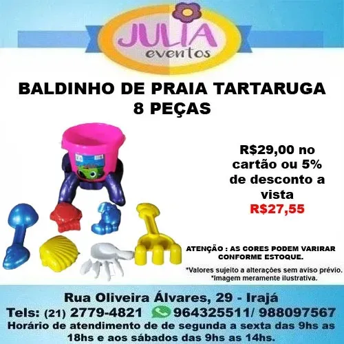 Baldinho De Praia Brinquedo Kit Tartaruga Infantil 8 Peças