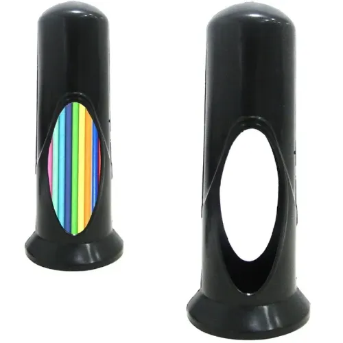 LOTE COM 17 UNIDADES - Porta Canudos De Plástico Preto Bar Lanchonete Restaurante Quiosque