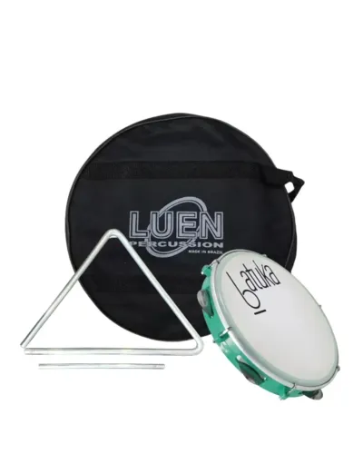 Pandeiro Luen C/ Capa + Triangulo 30cm 