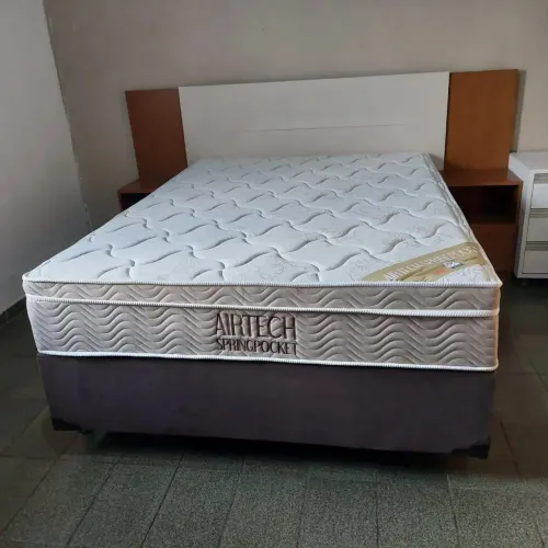 Cama casal com colchão Ortobom