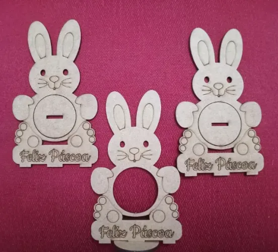 5 coelhinhos mdf / Páscoa 