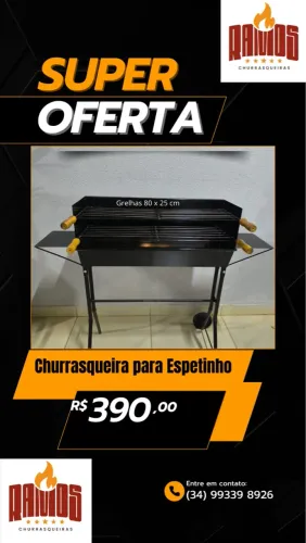 Churrasqueira para Espetinho - Super Oferta!