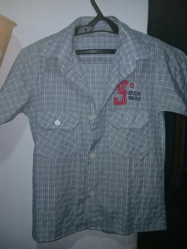 Camisa xadrez tam 4/6 manga curta
