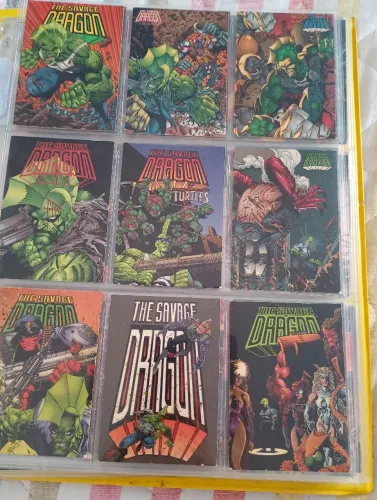 Cards Savage Dragon anos 90 vários artistas desenhando 81 cards preço unitário por card