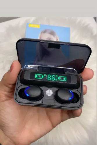 Fone Bluetooth F9 com case carregadora - Novo, lacrado, entrega Grátis!