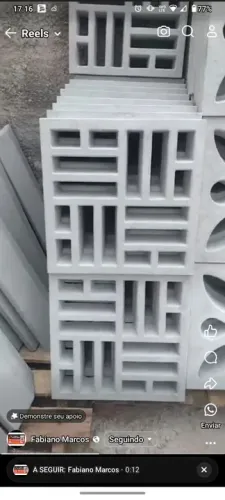 Cobogó e pingadeiras reta e duas águas 