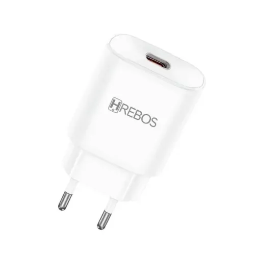 Carregador de Parede Hrebos 2.2A 20W HS-305 (1 USB-C) Quick Charge - WZetta